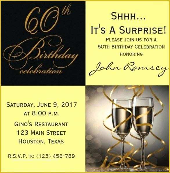 Surprise 60th Birthday Invitation Templates Free Of 60th Birthday Template