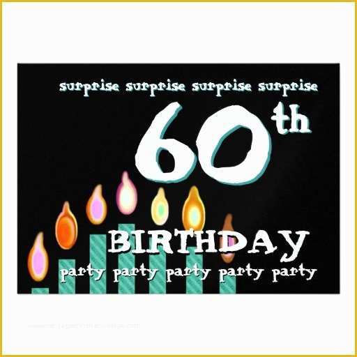 Surprise 60th Birthday Invitation Templates Free Of 60th Surprise Birthday Party Invitation Template 5" X 7