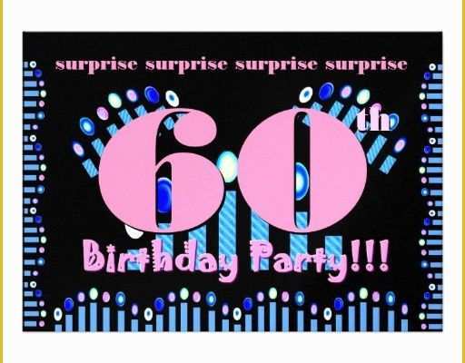 Surprise 60th Birthday Invitation Templates Free Of 60th Surprise Birthday Party Invitation Template 5&quot; X 7