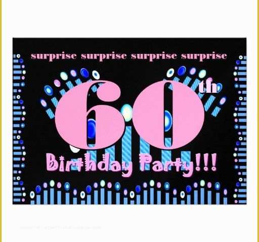 Surprise 60th Birthday Invitation Templates Free Of 60th Surprise Birthday Party Invitation Template 5&quot; X 7