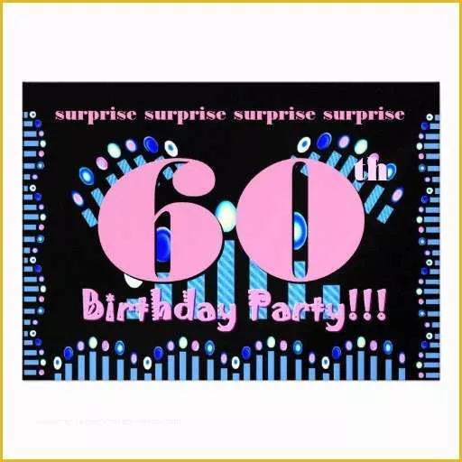 Surprise 60th Birthday Invitation Templates Free Of 60th Surprise Birthday Party Invitation Template 5&quot; X 7