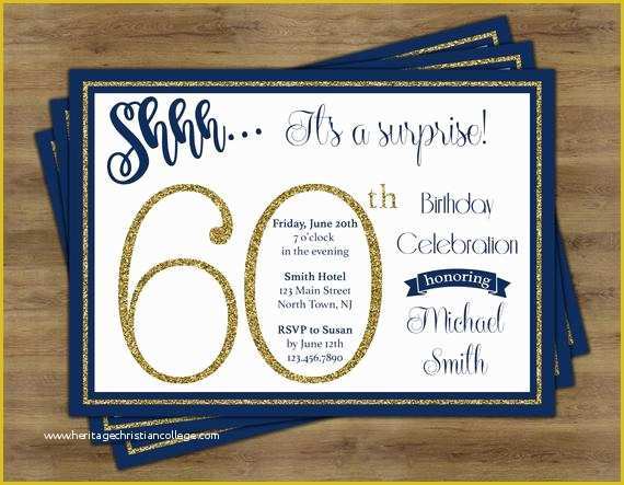 Surprise 60th Birthday Invitation Templates Free Of Surprise 60th Birthday Invitation Surprise Birthday