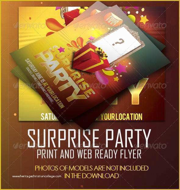 Surprise Birthday Invitation Templates Free Download Of 13 Surprise Party Invitations Psd Ai