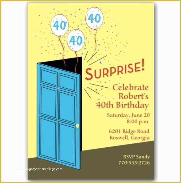 Surprise Birthday Invitation Templates Free Download Of 26 Surprise Birthday Invitation Templates – Free Sample