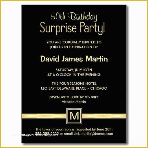 Surprise Birthday Invitation Templates Free Download Of Surprise 50th Birthday Party Invitations