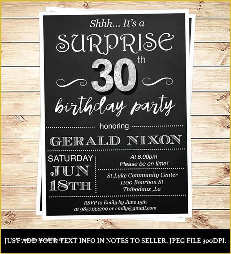 Surprise Birthday Invitations Templates Free Of Best 25 Surprise Birthday Invitations Ideas On Pinterest