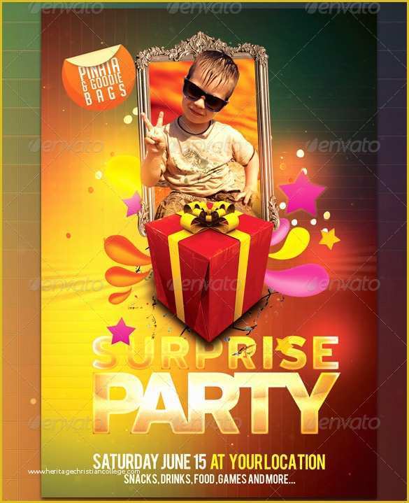 Surprise Party Invitations Templates Free Of 16 Outstanding Surprise Party Invitations & Designs