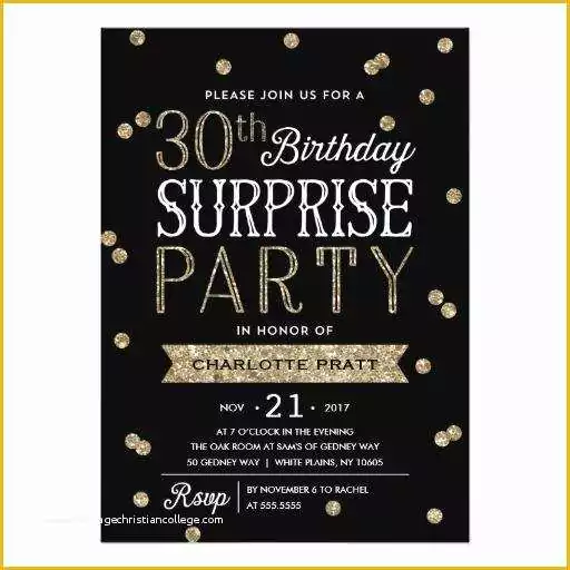 Surprise Party Invitations Templates Free Of 20 Interesting 30th Birthday Invitations themes – Wording