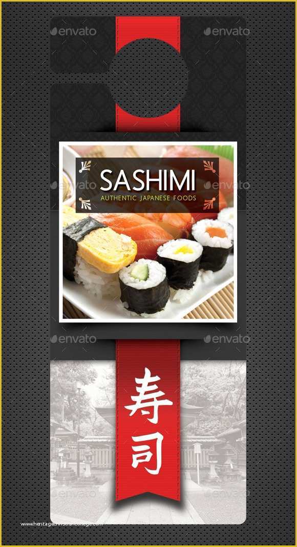 Sushi Menu Template Free Download Of 10 Restaurant Door Hanger Templates