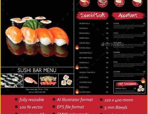 Sushi Menu Template Free Download Of 17 Best Images About Food Menu Templates On Pinterest