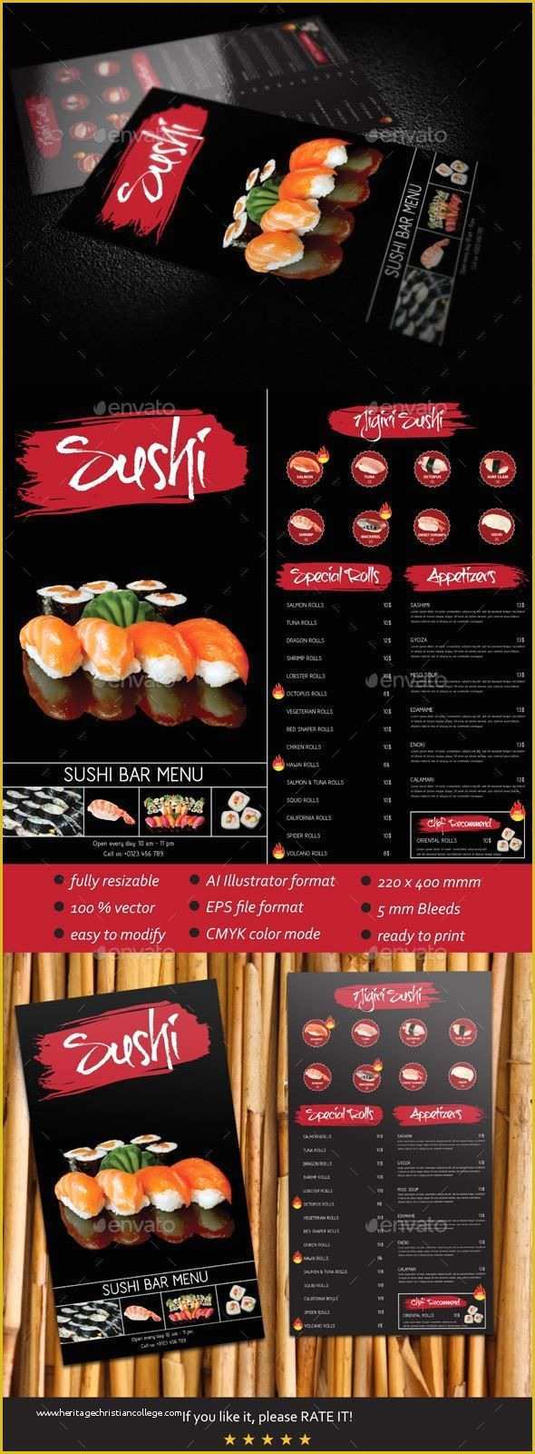 53 Sushi Menu Template Free Download