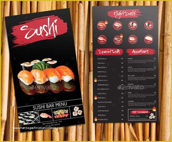 Sushi Menu Template Free Download Of 35 Bar Menu Templates Psd Eps Docs Pages