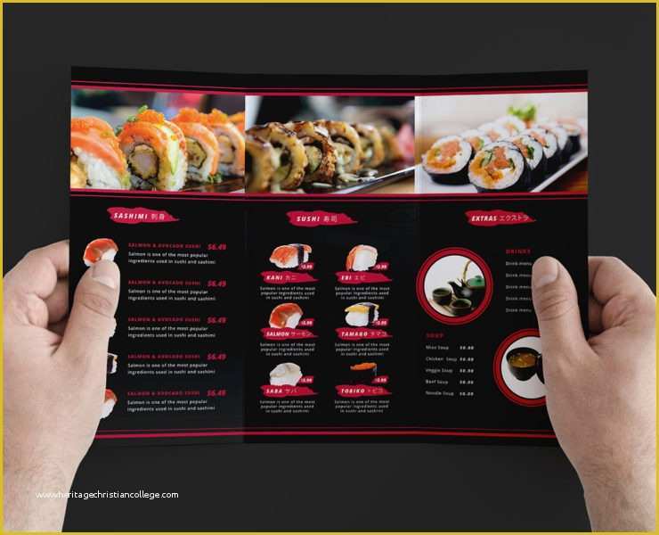 Sushi Menu Template Free Download Of Dark Sushi Flyer Template Brandpacks