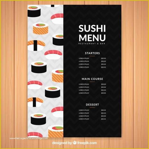 Sushi Menu Template Free Download Of Meals Vectors S and Psd Files