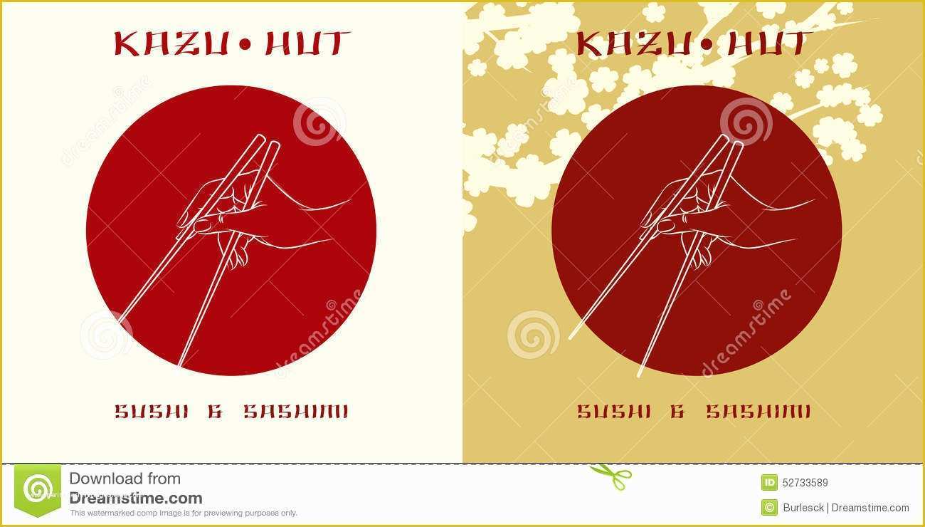 Sushi Menu Template Free Download Of Sushi Menu Label Sushi Bar Logo Template Stock Vector