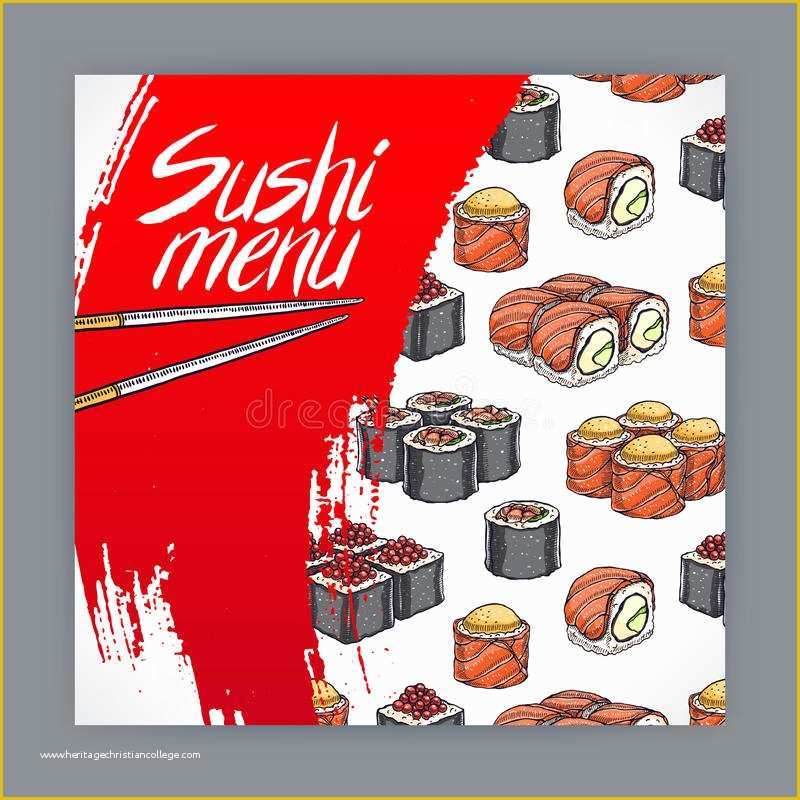 Sushi Menu Template Free Download Of Sushi Menu Stock Vector Image