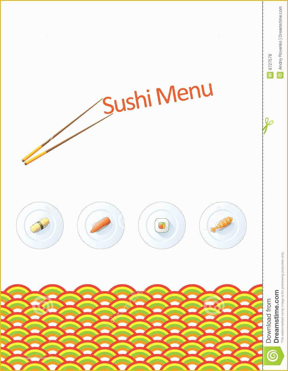 Sushi Menu Template Free Download Of Sushi Menu Template Royalty Free Stock S Image