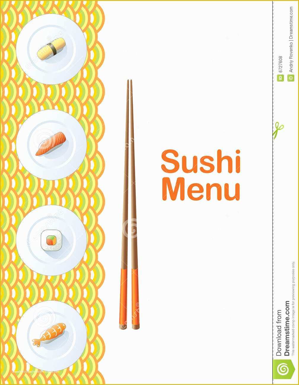 Sushi Menu Template Free Download Of Sushi Menu Template Royalty Free Stock S Image