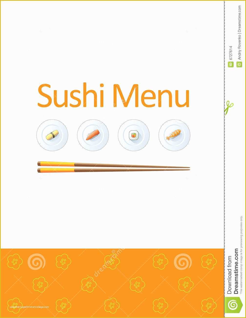 Sushi Menu Template Free Download Of Sushi Menu Template Stock Vector Image Of Logo Food