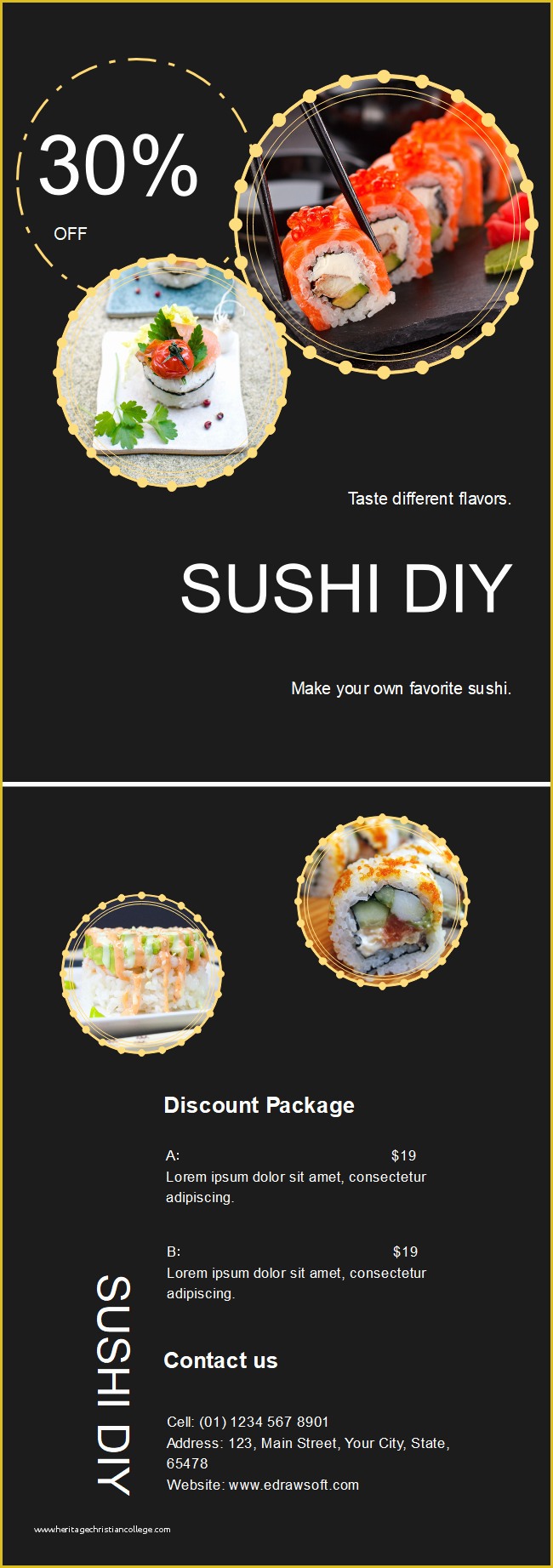 Sushi Menu Template Free Download Of Sushi Restaurant Flyer