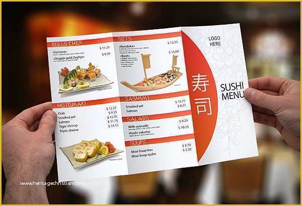 Sushi Menu Template Free Download Of Tri Fold Sushi Menu Template On Behance