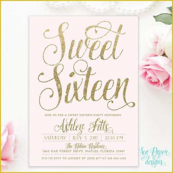 Sweet 16 Invitations Templates Free Of 25 Best Ideas About Sweet 16 Invitations On Pinterest