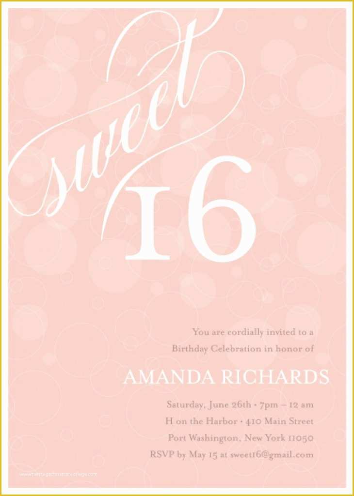 Sweet 16 Invitations Templates Free Of 8 Best Of Sweet 16 Invitation Templates Printable