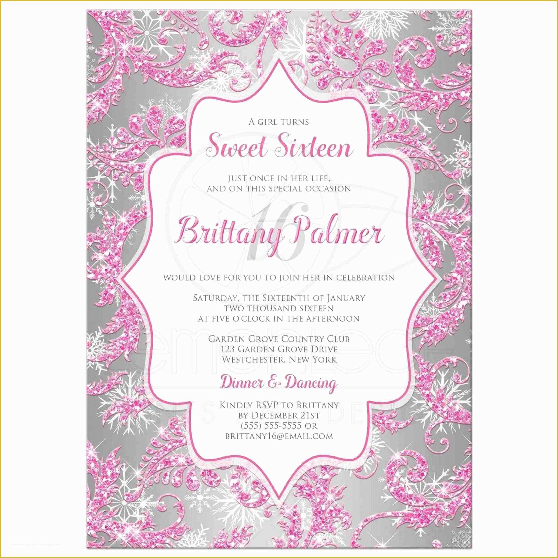 Sweet 16 Invitations Templates Free Of Extraordinary Boys 16th Birthday Invitation Wording for