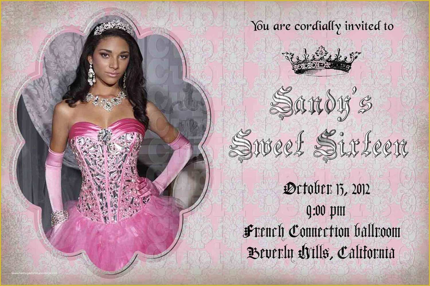 Sweet 16 Invitations Templates Free Of Free Printable Sweet 16 Birthday Invitations