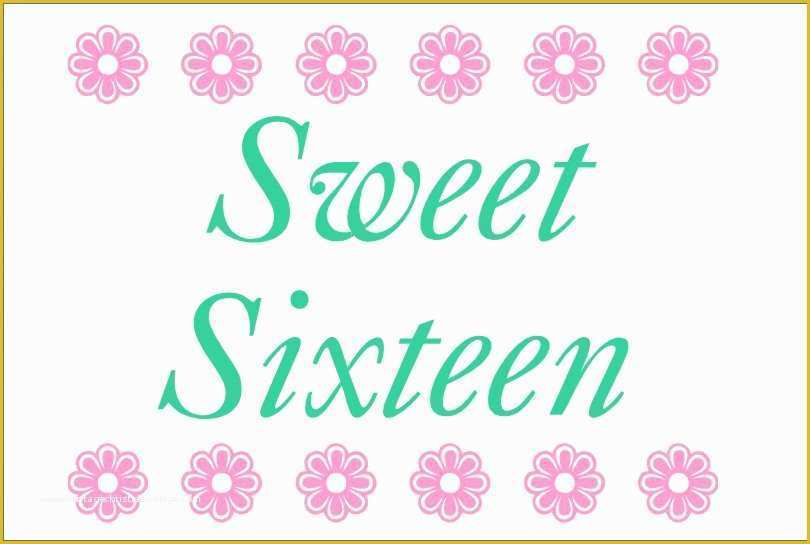 Sweet 16 Invitations Templates Free Of Free Printable Sweet 16 Invitation Templates