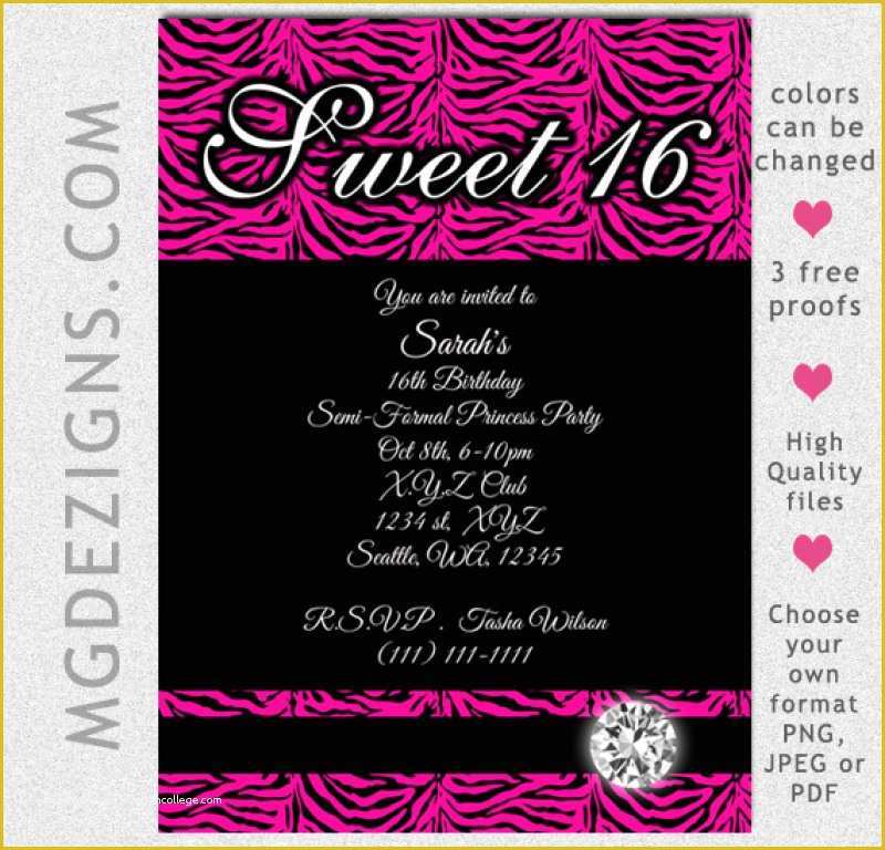 Sweet 16 Invitations Templates Free Of Free Sweet Sixteen Invitation Template – orderecigsjuicefo