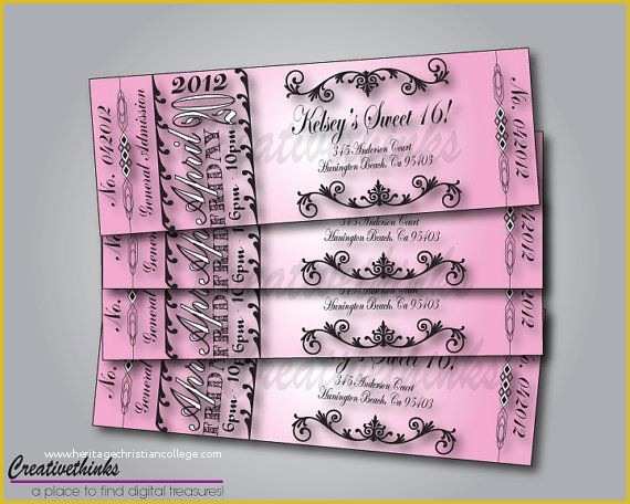 Sweet 16 Invitations Templates Free Of Free Sweet Sixteen Invitation Templates