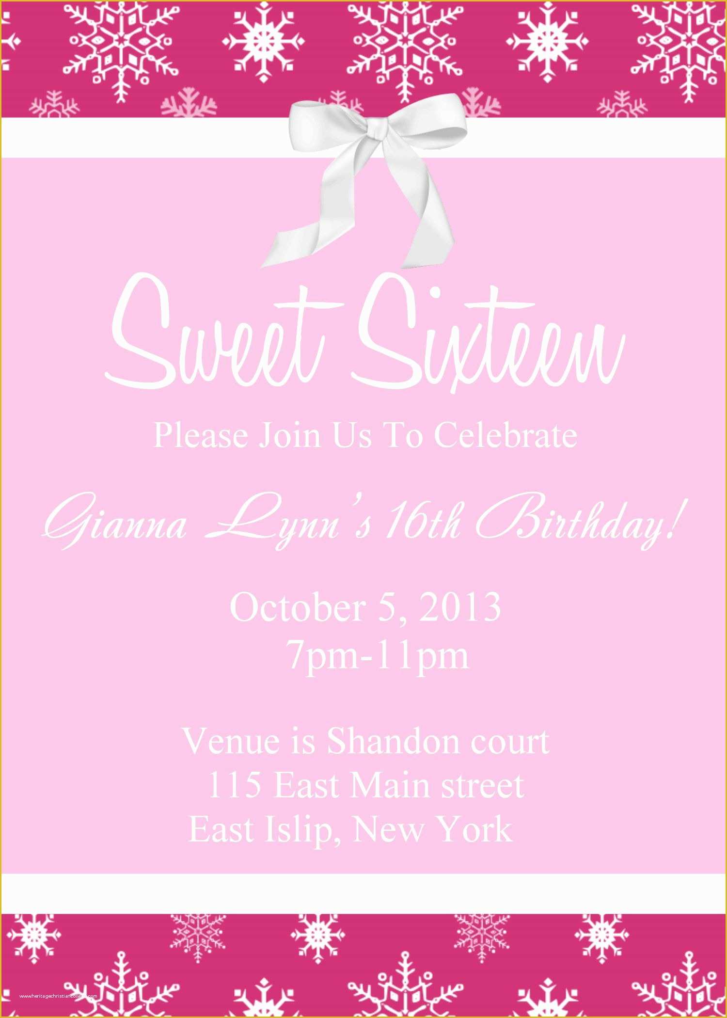 Sweet 16 Invitations Templates Free Of Sweet 16 Birthday Invitations Templates Free Sweet 16