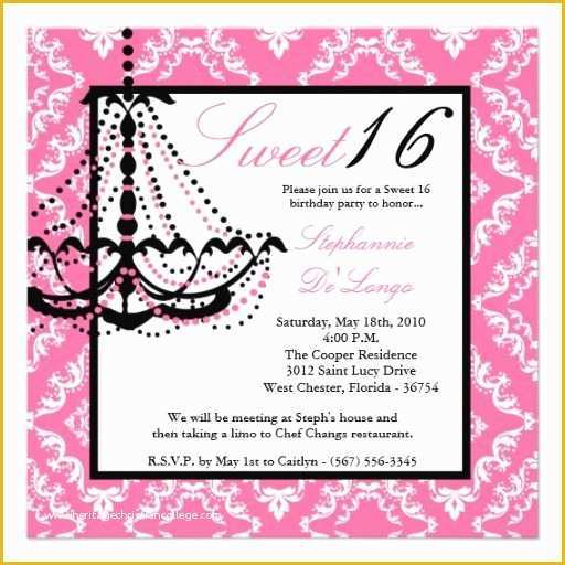 Sweet 16 Invitations Templates Free Of Sweet 16 Birthday Invitations Wording