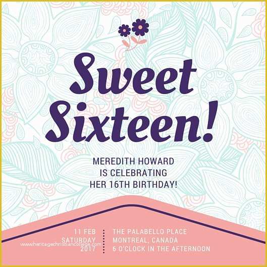 Sweet 16 Invitations Templates Free Of Sweet 16 Invitation Templates Negocioblog