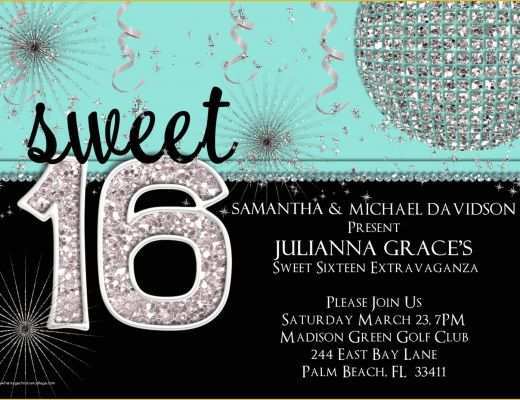 Sweet 16 Invitations Templates Free Of Sweet 16th Birthday Invitations Templates Free Printable
