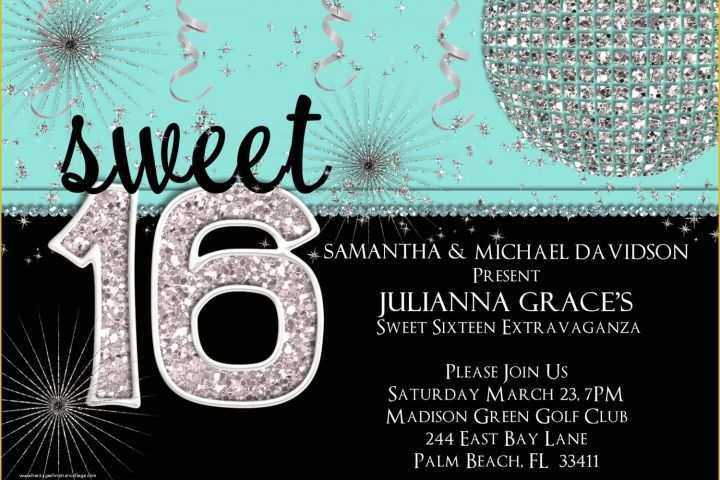 Sweet 16 Invitations Templates Free Of Sweet 16th Birthday Invitations Templates Free Printable