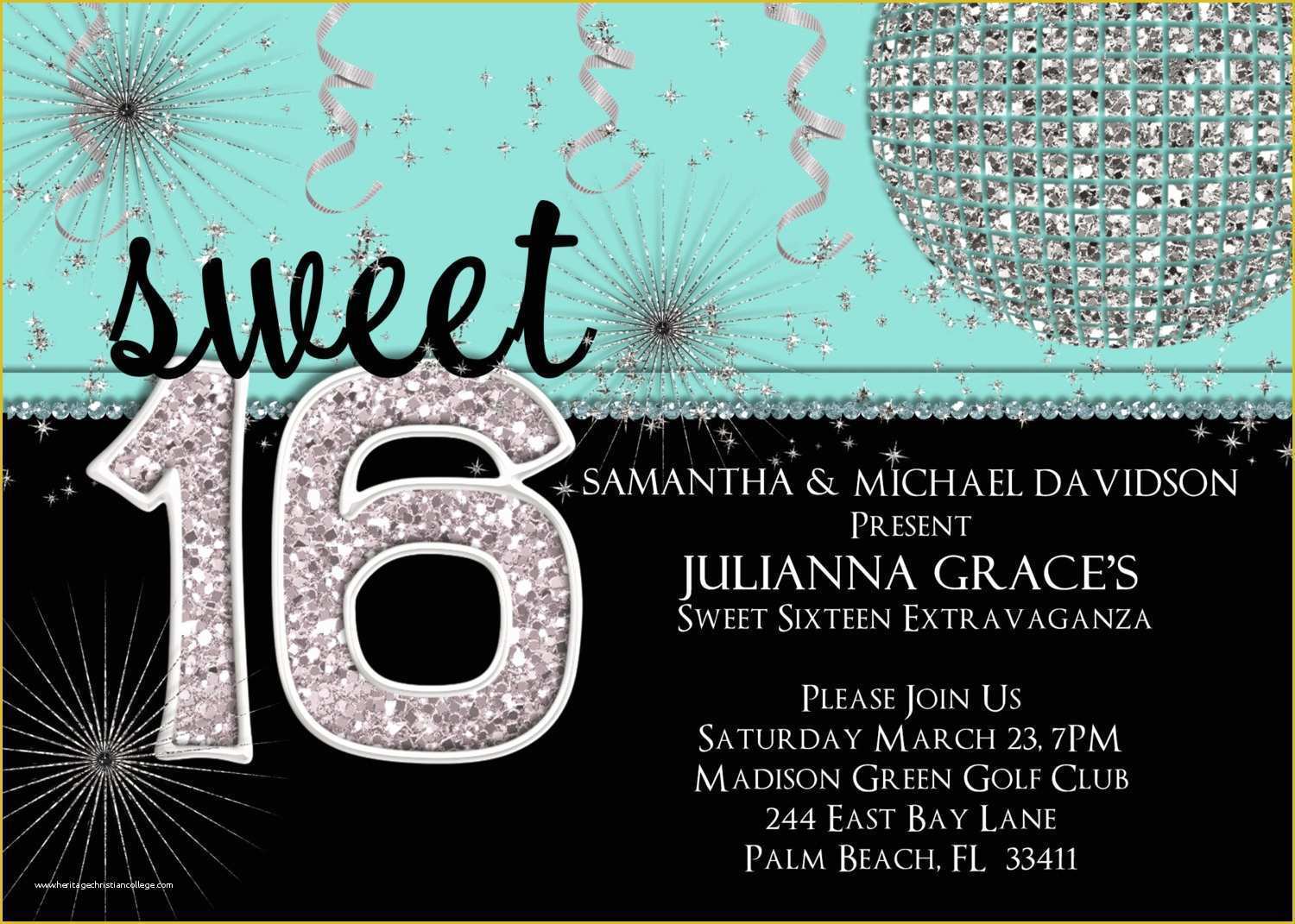 Sweet 16 Invitations Templates Free Of Sweet 16th Birthday Invitations Templates Free Printable