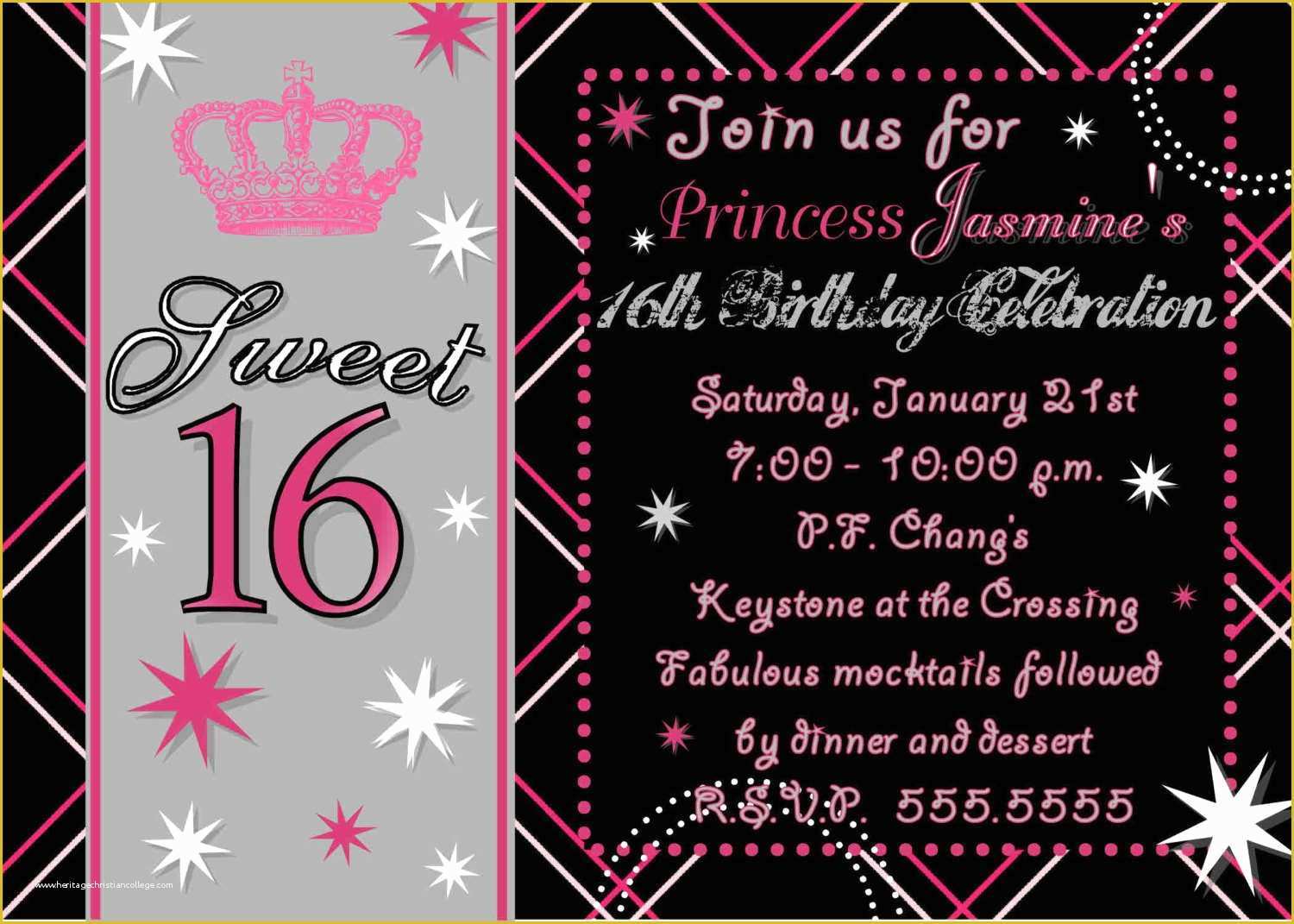 Sweet 16 Invitations Templates Free Of Sweet Sixteen Invitation Backgrounds