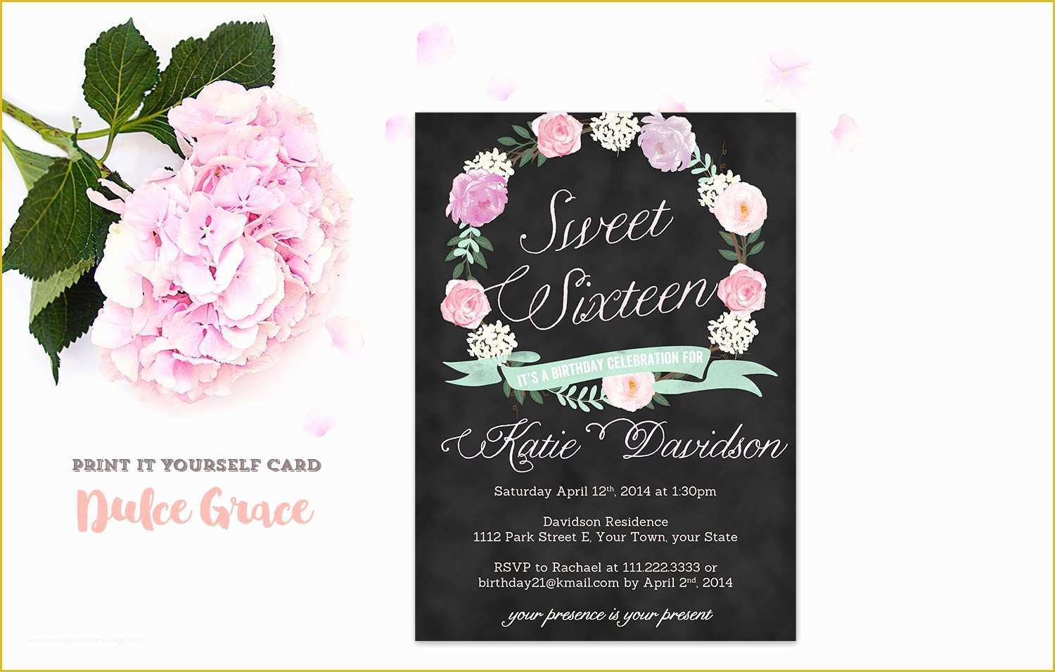 Sweet 16 Invitations Templates Free Of Sweet Sixteen Invitations Sweet 16 Invitation Printable