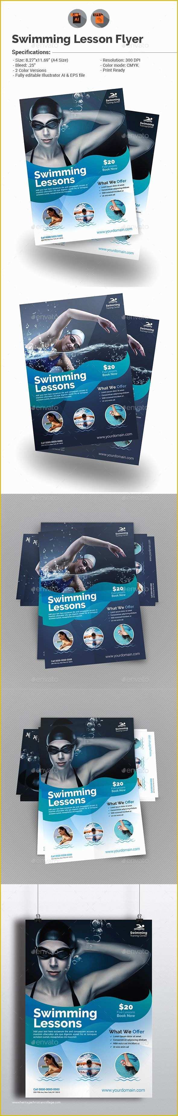 Swim Lesson Flyer Template Free Of 25 Best Ideas About Flyer Template On Pinterest