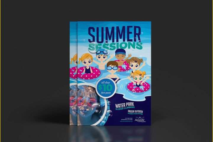 Swim Lesson Flyer Template Free Of A4 Swimming Lessons Poster Template for Shop