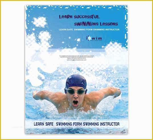 Swim Lesson Flyer Template Free Of Professional Flyer Design for Swimming Instructor