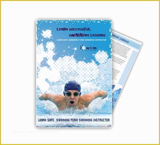 Swim Lesson Flyer Template Free Of Professional Flyer Design for Swimming Instructor