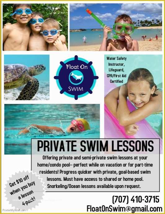 Swim Lesson Flyer Template Free Of Swim Lesson Template
