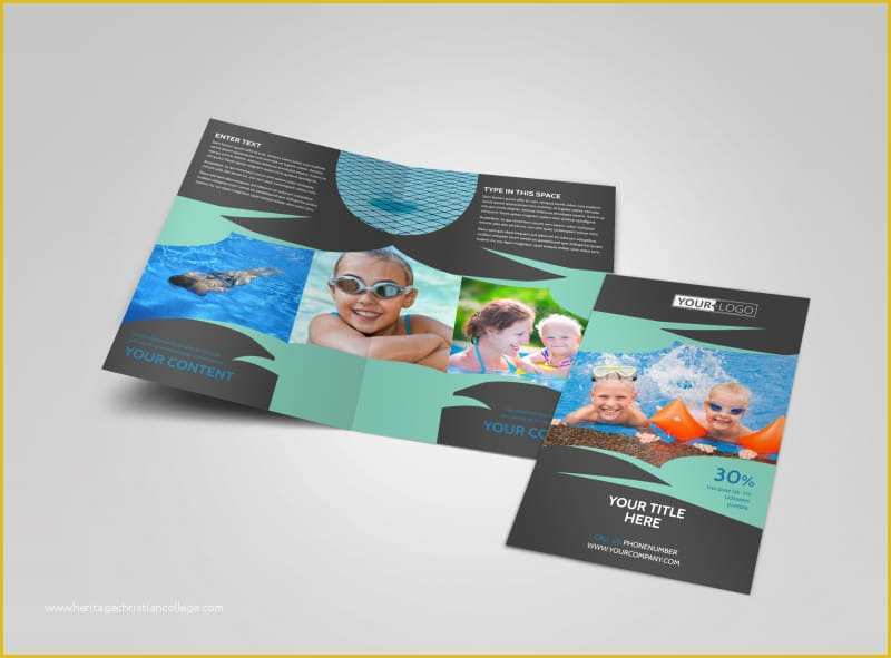Swim Lesson Flyer Template Free Of Swimming Lessons Bi Fold Brochure Template