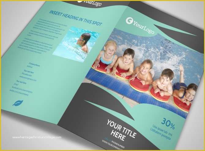 Swim Lesson Flyer Template Free Of Swimming Lessons Bi Fold Brochure Template