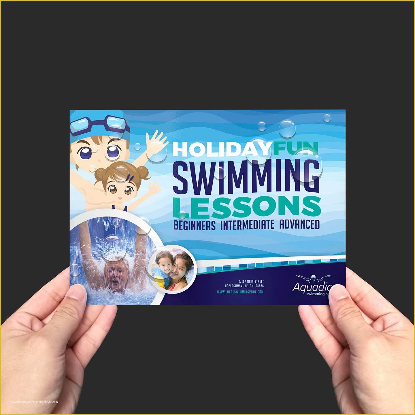 Swim Lesson Flyer Template Free Of Swimming Lessons Flyer Template for Shop & Illustrator