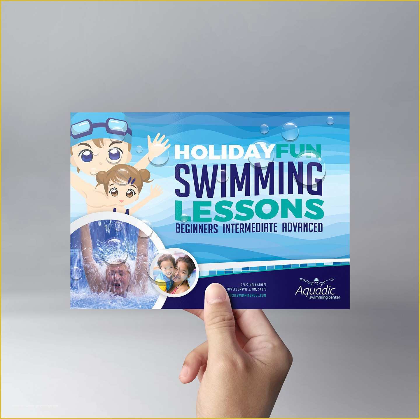 Swim Lesson Flyer Template Free Of Swimming Lessons Flyer Template for Shop & Illustrator