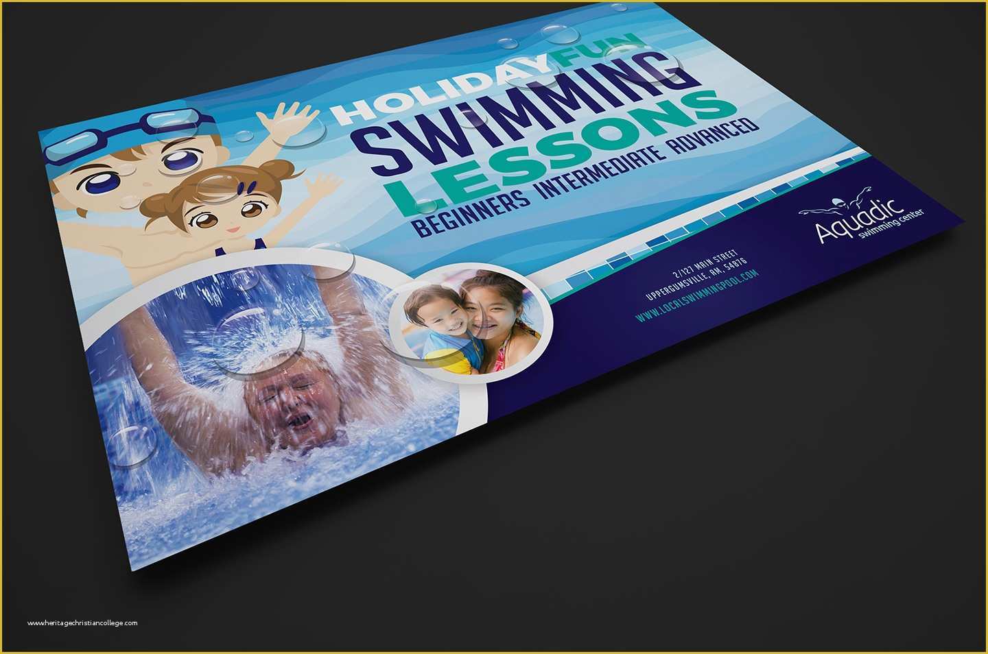 Swim Lesson Flyer Template Free Of Swimming Lessons Flyer Template for Shop &amp; Illustrator